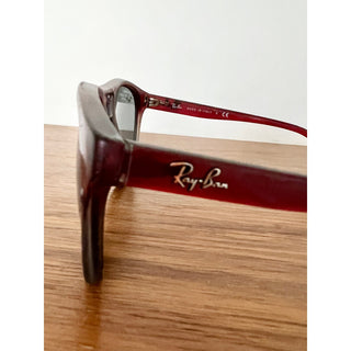 Ray Ban Brad Gradient Square Aviator Rubber Sunglasses Red Blue Women's RB 4170