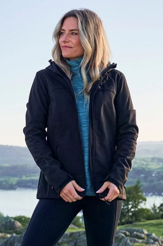 Mountain Warehouse Exodus Water Resistant Softshell Jackets Jet Black Women's XS