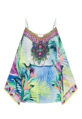 NWT Camilla Botanical Print Drop Shoulder Playsuit What's Your Vice Women's XS