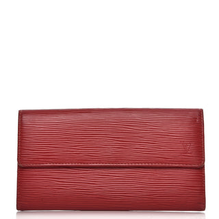 Louis Vuitton Sarah Epi Textured Leather Continental Wallet Castillan Red