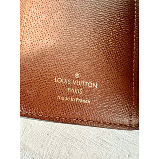 Louis Vuitton Victorine Monogram Logo Canvas Envelope Style Hand Wallet Brown