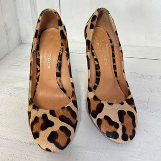 Kurt Geiger Elinda Leopard Cigarette Heels Stiletto Court Pump Brown 36 US 5.5