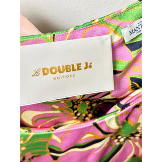 La Double J Boogie Floral-Print Ruffle Trim One-Shoulder Silk Dress Carnevale S