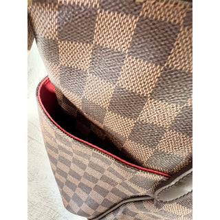 Louis Vuitton Damier Ebene Canvas Totally MM Shoulder Tote Bag Brown