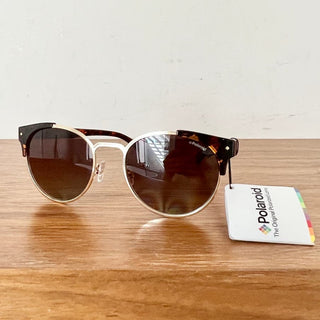 NWT Polaroid Full Rim Cat Eye Sunglasses Brown Unisex PLD 6038/S/X