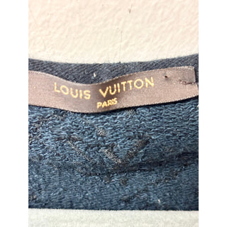 Louis Vuitton Monogram Embroidered Short Sleeve Shift Mini Dress Black Women's 4