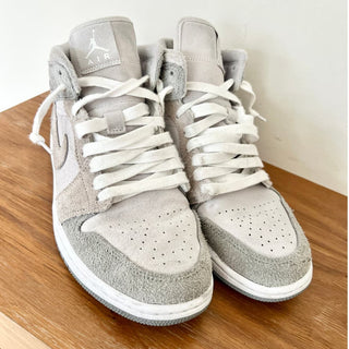 Nike Air Jordan 1 Mid SE Particle College Grey Sneakers Shoes Women's Size US 9