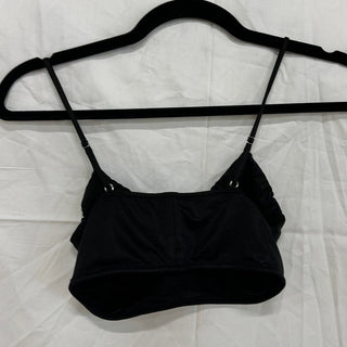 Fleur du Mal Sleeveless Adjustable Strap Crop Bra Top Black Women's Size XS