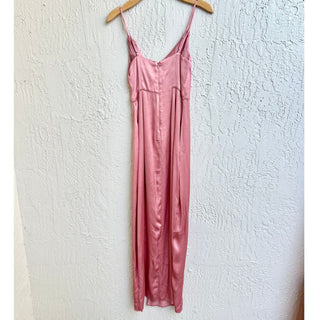 NWT NBD Spaghetti Strap Satin Cowl Neck Lila Gown Dress Icy Pink Women's Size XS