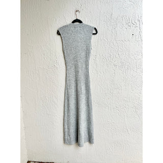 Topshop Sleeveless Ribbed Knit Maxi Dress Gray Women's Size Eur 36-38 US 4-6