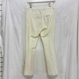 Derek Lam 10 Crosby Cropped Flare Pants With Button Hem White Women's Size US 2