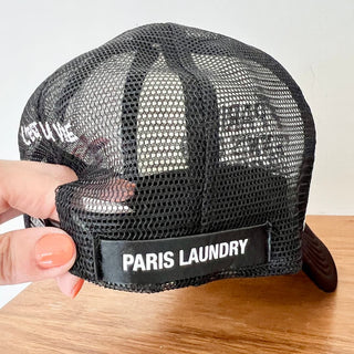 Paris Laundry Flamingo Adjustable Trucker Cap Black/White Unisex One Size