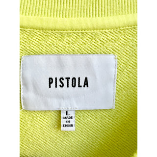 Pistola Kirsten Shoulder Pad Cotton Pullover Sweatshirt Lime Green Women's Large