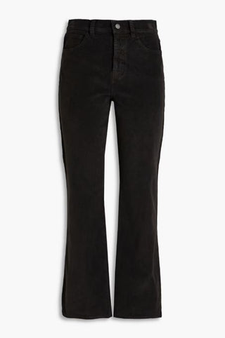 Nili Lotan Roe Cotton-Blend Corduroy Bootcut Pants Jet Black Women's Size 2 (XS)