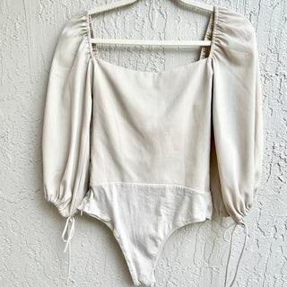 Lani The Label Off The Shoulder Michelle Bodysuit Cream Women's Size Small