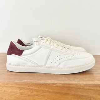 NWT Dolce Vita Boden Low Top Athletic Sneaker White/Maroon Leather Women's 7.5