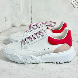 NWT Alexander McQueen Court Larry Oversized Platform Trainer Sneaker White 39.5