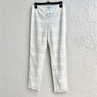 NWT J.Mclaughlin Mesa Side Zip Crochet Lace Pants White Women's Size 2