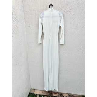 Fernando Claro Circinus Long Sleeve Straight Maxi Dress Circinus White Small