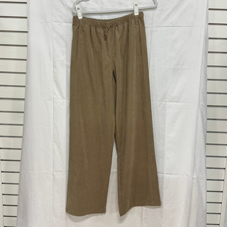 NWT Zara Pull On High-Waisted Elastic Waist Wide Leg Pants Camel Women's Size M