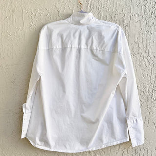 $265 Monica Nera Long Sleeve Grace Shirt White Women's IT 42 / EUR 36 / US 4