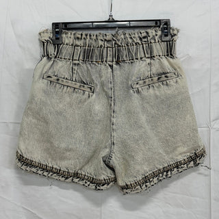 SEA New York High Waisted Frayed Denim Ruffle Short Acid Wash Women's Size 0