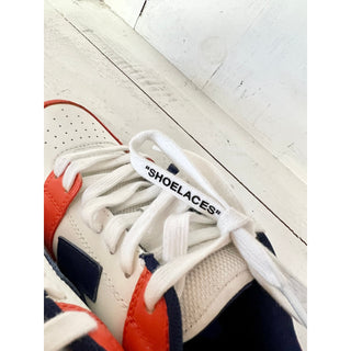 NWOT Off-White Out Of Office Leather Low-Top Sneaker Orange/Blue/White Womens 37