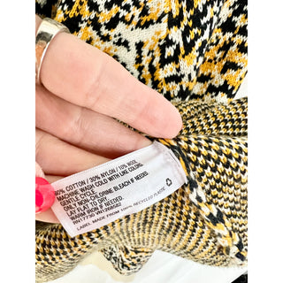 NWT Rachel Comey x Target Animal Print Pullover Sweater Yellow Women's Size XL