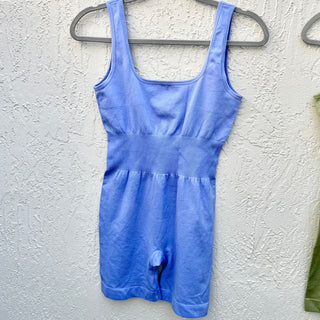 NWT We Wore What Ribbed Knit Bodysuit Sage Green Blue Set Of 2 Women's Small