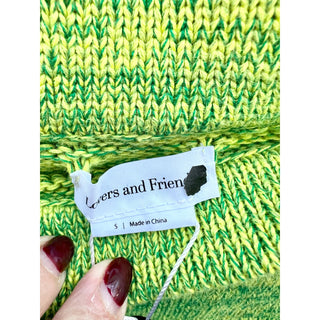 NWT Lovers And Friends Crop Top & Genia Knit Skirt Set Green Ombre Women's Small