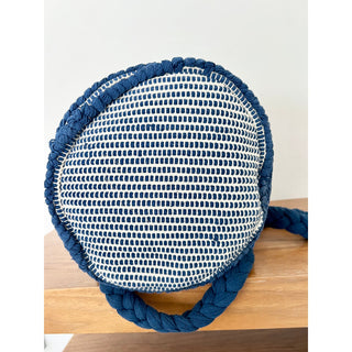 NWT Guadalupe Women's Crochet Tassel Bucket Crossbody Bag Blue