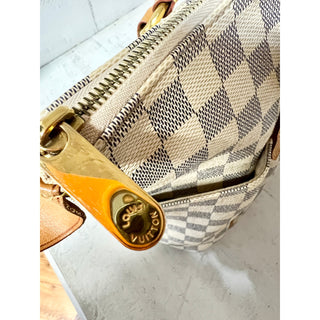 Louis Vuitton Damier Azur  Canvas Totally MM Shoulder Tote Bag White