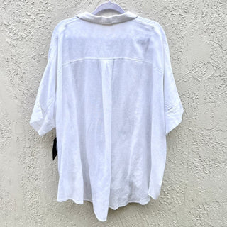 NWT Posse Hi Low Hem Lula Oversized Button Down Shirt white Women's OS / Large