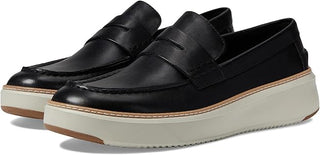 Cole Haan GrandPro Topspin Penny Loafers Shoes Black/White Men's Size 11.5 M