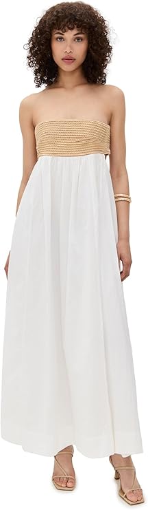 NWT Show Me Your Mumu Dockside Strapless Twisted Rope Maxi Dress White Smalll