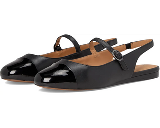 NWOT Johnston & Murphy Claire Patent Leather Mary Jane Slingback Flats Black 9.5