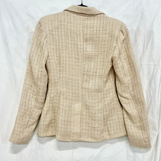 Meshki Adelaide Long Sleeve Single Breasted Tweed Blazer Nude Women's Size XS