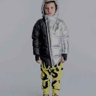 Celinununu Long Sleeve Puffer Hooded Jacket Colorblock Kid's 3-4 years