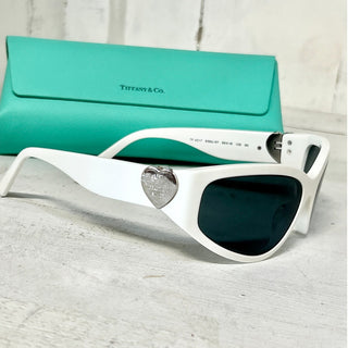 Tiffany & Co. TF 4217-839287 Women's Sunglasses Bright White with Leather Pouch