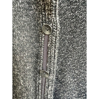 Rag & Bone Wool Blend Knit Chunky Cardigan Sweater Black cream Women's Small