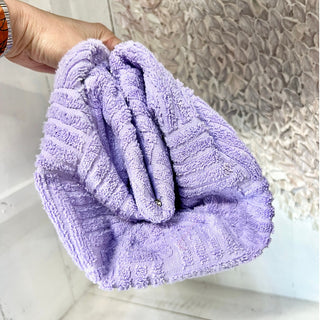 Bottega Veneta Towel Effect Ruched Purse Clutch Handbag Lilac