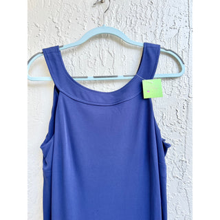 Lauren Ralph Lauren Sleeveless Scoop Neckline Mini Dress Blue Women's Size US 14