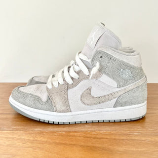 Nike Air Jordan 1 Mid SE Particle College Grey Sneakers Shoes Women's Size US 9