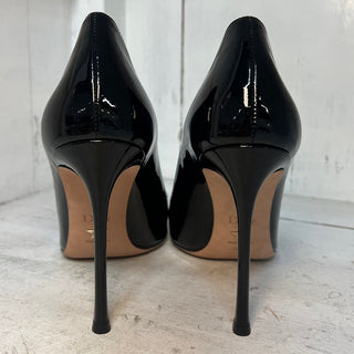 Christian Dior D-Moi Patent Calfskin Pointed Stilettos Pumps Black Size 39.5 / 9