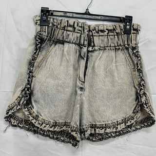 SEA New York High Waisted Frayed Denim Ruffle Short Acid Wash Women's Size 0