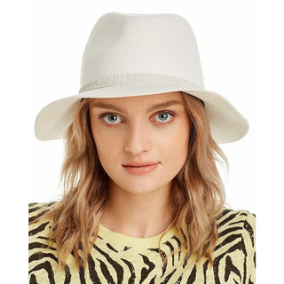 Rag & Bone New York Wool Floppy Brim Felted Fedora Hat Off White Women's Size M