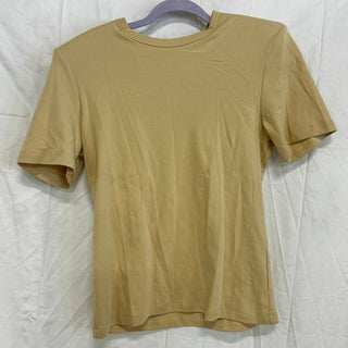 NWT Parentezi Pima Cotton Removable Shoulder Pad T-Shirt Camel Women's Size XS