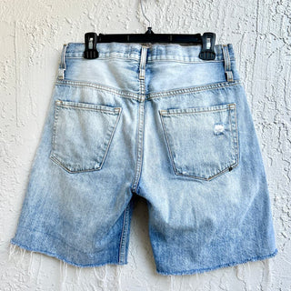 Calvin Rucker Love Me Super Salt Distressed Denim Boyfriend Short Blue Women 29