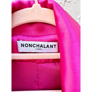 Nonchalant Label Cassica Crop Top & Lanie Blazer Set Hot Pink Women's Size XS