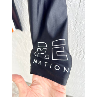 P.E NATION Flight Series Pull On Mid Rise Athletic 7/8 Legging Black Women's Med